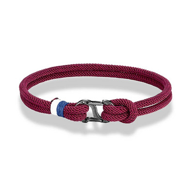 MKENDN eleganta dubultā atverama aizdare vīriešiem divvirzienu jūras sērfotāju virves rokassprādze sievietēm melna nerūsējošā tērauda karabīnes aizdare