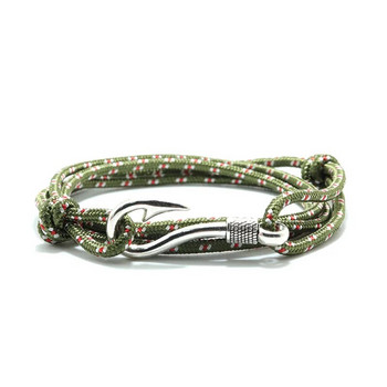 Noter Trendy Macram βραχιόλι Homme Διπλό Ρυθμιζόμενο Braslet Paracord Creative Fish Hook Mens Wrap Brazalete Δώρο για αυτόν