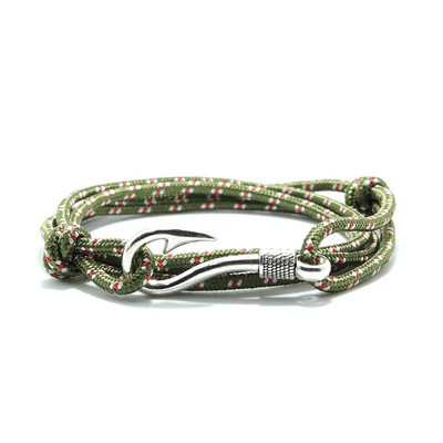 Noter trendikas Macram käevõru Homme kahekihiline reguleeritav Paracord braslet Creative Fish Hook meeste mähis Brazalete kingitus talle
