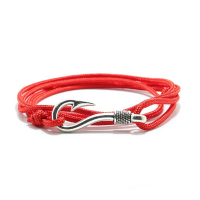 Noter trendikas Macram käevõru Homme kahekihiline reguleeritav Paracord braslet Creative Fish Hook meeste mähis Brazalete kingitus talle