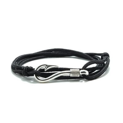 Noter trendikas Macram käevõru Homme kahekihiline reguleeritav Paracord braslet Creative Fish Hook meeste mähis Brazalete kingitus talle