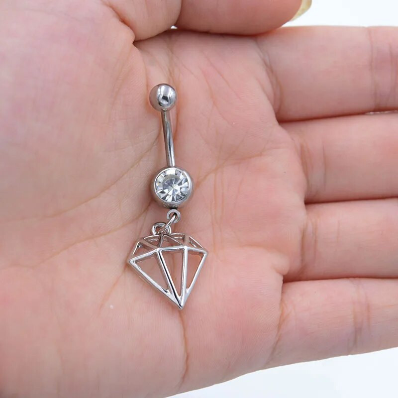 1 gab CZ kulonu dārgakmens Viskozi skaists Skorpiona baltā zelta nabas gredzens ķermeņa rotaslietas