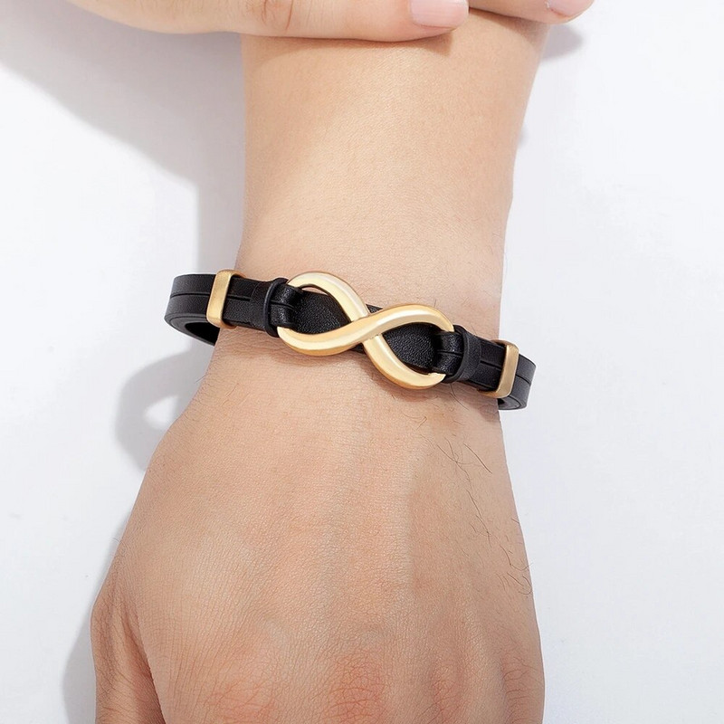 XQNI Classic divslāņu aksesuāri, īpaši izstrādāti nerūsējošā tērauda vīriešu ādas rokassprādzes daudzkrāsu kombinācija, dāvana