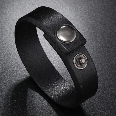 Modes gludas govs ādas vīriešu aptīšanas rokassprādze Vintage stila vienkrāsains īstas ādas rokassprādzes rokassprādzes aproces panku rotaslietas