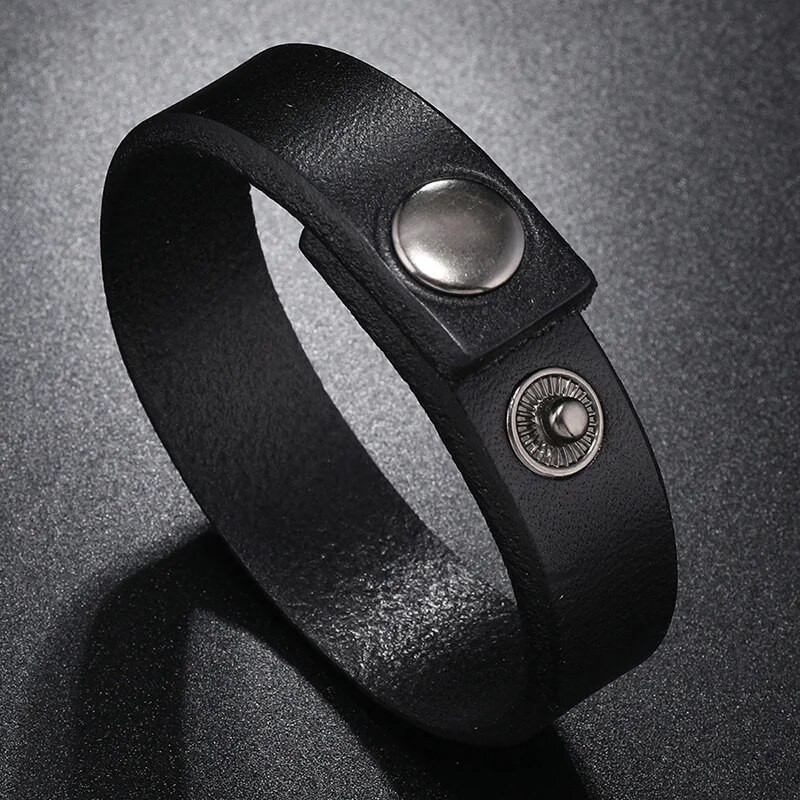 Modes gludas govs ādas vīriešu aptīšanas rokassprādze Vintage stila vienkrāsains īstas ādas rokassprādzes rokassprādzes aproces panku rotaslietas