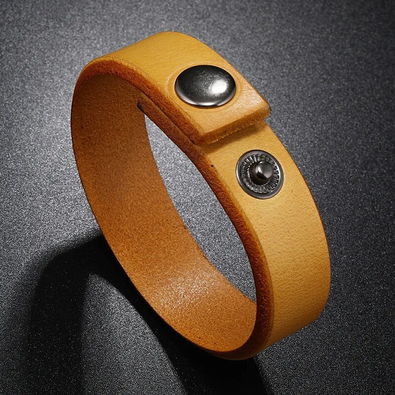 Modes gludas govs ādas vīriešu aptīšanas rokassprādze Vintage stila vienkrāsains īstas ādas rokassprādzes rokassprādzes aproces panku rotaslietas