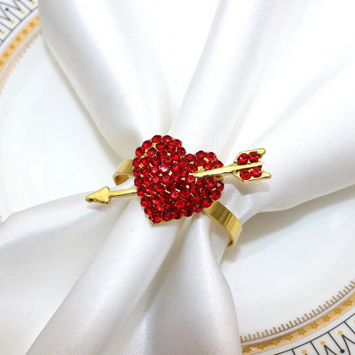 8gab. Eifeļa torņa salvešu gredzeni Bling kristāla strinakmens salvešu gredzenu turētājs Ziemassvētku brīvdienu kāzu ballīšu galda dekorēšanai