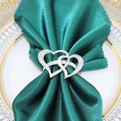 8gab. Eifeļa torņa salvešu gredzeni Bling kristāla strinakmens salvešu gredzenu turētājs Ziemassvētku brīvdienu kāzu ballīšu galda dekorēšanai