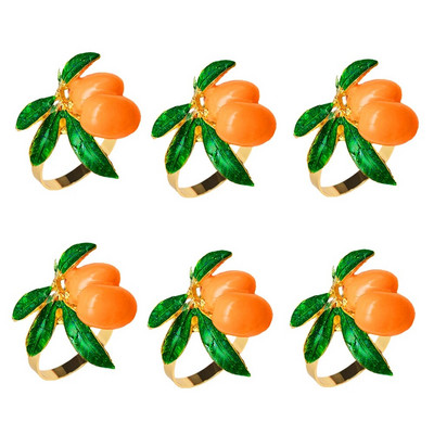 6 tk Crystal Rhinstone ananassi salvrätiku rõngad Elegantsed puuviljast salvrätikuhoidja rõngad beebi dušši jaoks sõbrapäeva pulmadekoratsiooniks