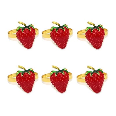 6 tk Crystal Rhinstone ananassi salvrätiku rõngad Elegantsed puuviljast salvrätikuhoidja rõngad beebi dušši jaoks sõbrapäeva pulmadekoratsiooniks