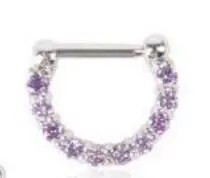 Jauna dizaina kristāla viltus deguna gredzena stīpa gredzena sprādze ķermeņa rotaslieta viltota starpsienas deguna gredzena pīrsings sievietēm ķermeņa pīrsings Nariz