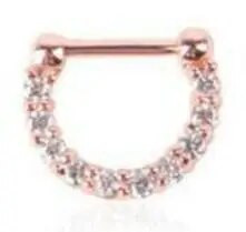 Jauna dizaina kristāla viltus deguna gredzena stīpa gredzena sprādze ķermeņa rotaslieta viltota starpsienas deguna gredzena pīrsings sievietēm ķermeņa pīrsings Nariz