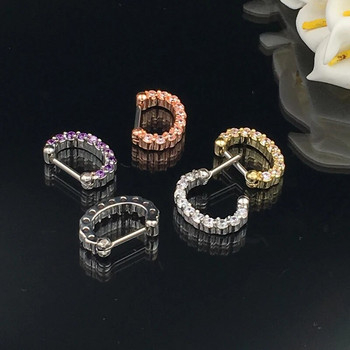Нов дизайн Crystal Fake Nose Ring Hoop Ring Clip Body Jewelry Fake Pregrada Nose Ring Piercing For Women Body Piercing Nariz