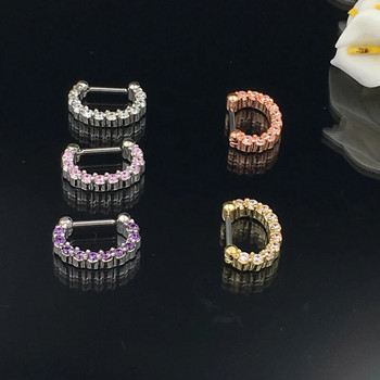 Нов дизайн Crystal Fake Nose Ring Hoop Ring Clip Body Jewelry Fake Pregrada Nose Ring Piercing For Women Body Piercing Nariz