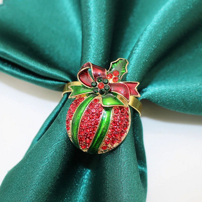 6Gb sudraba kalnu sniegpārsliņu salvešu gredzeni Ziemassvētku pusdienu galda klāšanai dzimšanas dienas kāzu galda salvešu turētājs HWC90