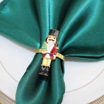 6Gb sudraba kalnu sniegpārsliņu salvešu gredzeni Ziemassvētku pusdienu galda klāšanai dzimšanas dienas kāzu galda salvešu turētājs HWC90