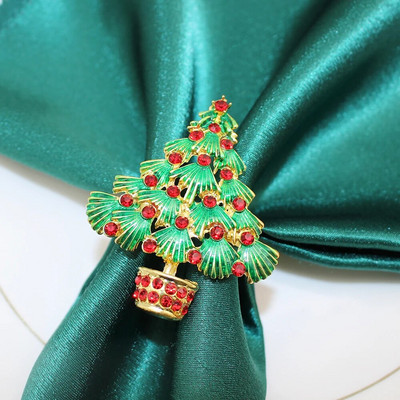 6Gb sudraba kalnu sniegpārsliņu salvešu gredzeni Ziemassvētku pusdienu galda klāšanai dzimšanas dienas kāzu galda salvešu turētājs HWC90