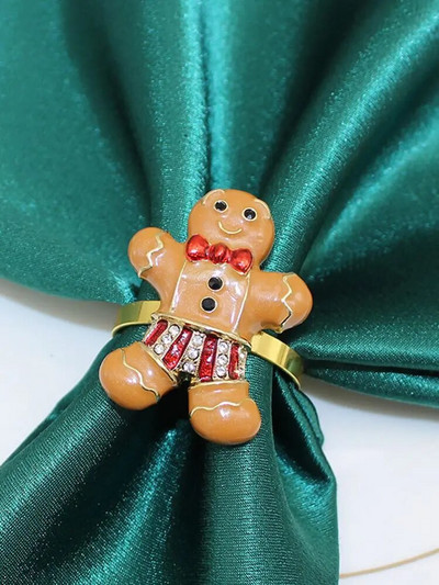 6Gb sudraba kalnu sniegpārsliņu salvešu gredzeni Ziemassvētku pusdienu galda klāšanai dzimšanas dienas kāzu galda salvešu turētājs HWC90