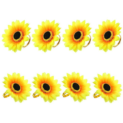 8Gb Zelta sudraba Rhinestone DIY salvešu gredzeni Ziemassvētkiem Pateicības kāzu pieņemšanām Svētku ballīšu galda dekors HWD27