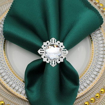6 τμχ Διαμαντένια δαχτυλίδια χαρτοπετσέτας Κρυστάλλινες θήκες για χαρτοπετσέτες για χριστουγεννιάτικο δείπνο γάμου Διακόσμηση τραπεζιού σπιτιού HWD75