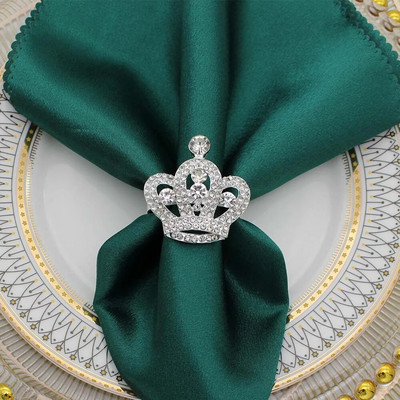 6Gb Bowknot salvešu gredzeni Bling Rhinestone salvešu gredzenu turētāji kāzu dzimšanas dienas Ziemassvētku vakariņu ballītei Mājas galda dekors