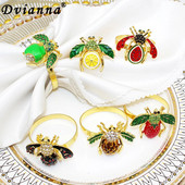 6Gb Creative Bee salvešu gredzens metāla auglis citrons zemeņu salvešu turētājs kāzu ballīte brīvdienu viesnīcas galda noformējums HWE103