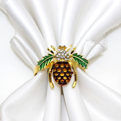 6Gb Creative Bee salvešu gredzens metāla auglis citrons zemeņu salvešu turētājs kāzu ballīte brīvdienu viesnīcas galda noformējums HWE103