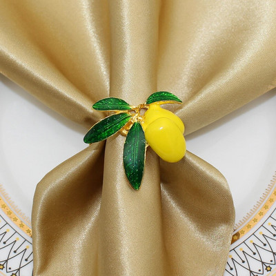 6Gb Creative Bee salvešu gredzens metāla auglis citrons zemeņu salvešu turētājs kāzu ballīte brīvdienu viesnīcas galda noformējums HWE103