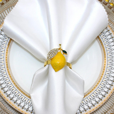 6Gb Creative Bee salvešu gredzens metāla auglis citrons zemeņu salvešu turētājs kāzu ballīte brīvdienu viesnīcas galda noformējums HWE103