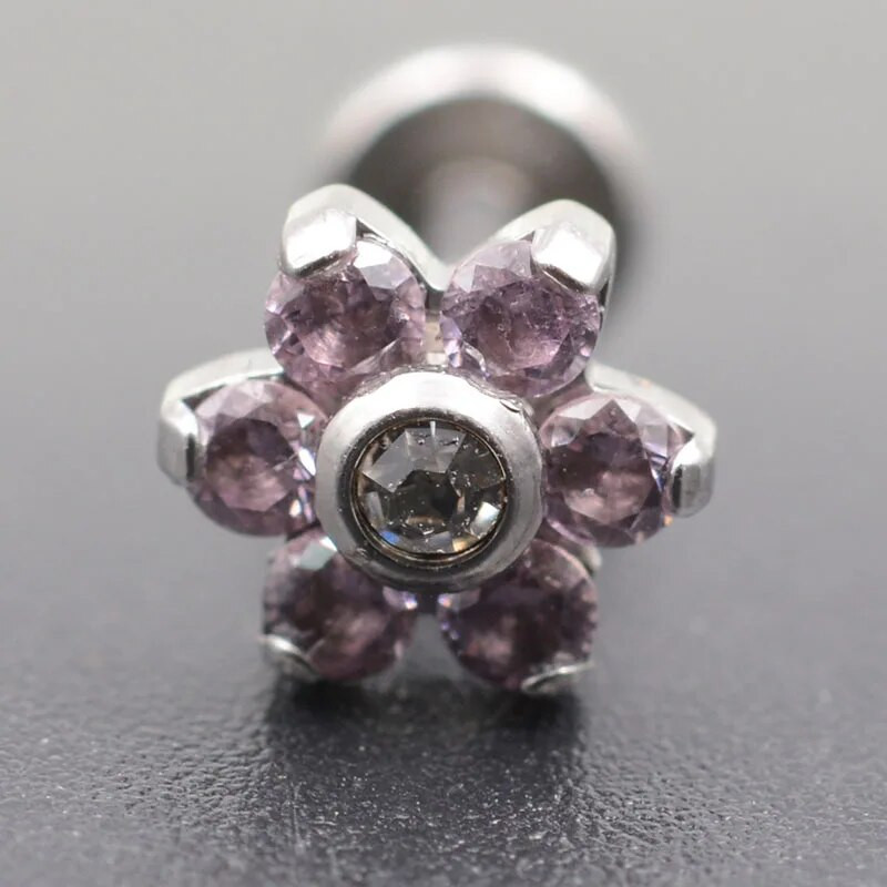 1,2*6/8mm tērauda iekšējais vītnis Opāls akmens auss Helix Tragus stienis pīrsings Opāls Labret Stud lūpu gredzeni Sexy Girls Rotaslietas