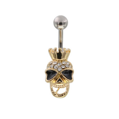 Ρετρό δαχτυλίδια με μπάρα Κοσμήματα Φύλλα Αντιαλλεργικό Κρανίο από ανοξείδωτο ατσάλι Διάτρηση κοσμήματος Κοσμήματα με μπάρα ομφαλό