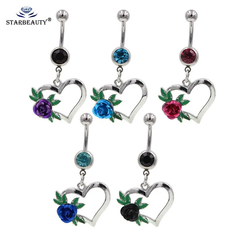 Sirds forma 4 krāsu rožu zieda forma nabas gredzens unikāls vēders ar radzēm ausu rotaslietas Ziemassvētku dāvanas modes rotaslietas