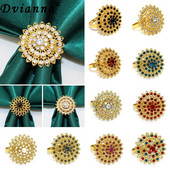 6db gyémánt virág szalvétagyűrű tartó hálaadáshoz Halloween húsvét karácsony esküvő esküvő ünnep asztaldísz HWD110