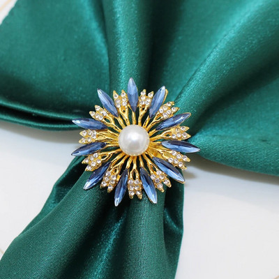 6db gyémánt virág szalvétagyűrű tartó hálaadáshoz Halloween húsvét karácsony esküvő esküvő ünnep asztaldísz HWD110