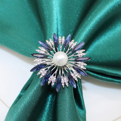 6db gyémánt virág szalvétagyűrű tartó hálaadáshoz Halloween húsvét karácsony esküvő esküvő ünnep asztaldísz HWD110