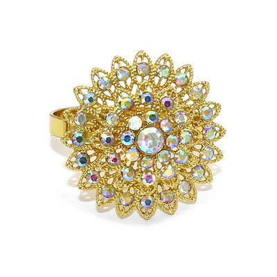 6db gyémánt virág szalvétagyűrű tartó hálaadáshoz Halloween húsvét karácsony esküvő esküvő ünnep asztaldísz HWD110