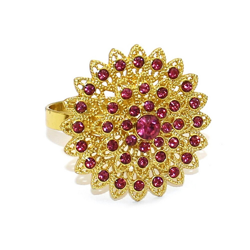 6db gyémánt virág szalvétagyűrű tartó hálaadáshoz Halloween húsvét karácsony esküvő esküvő ünnep asztaldísz HWD110