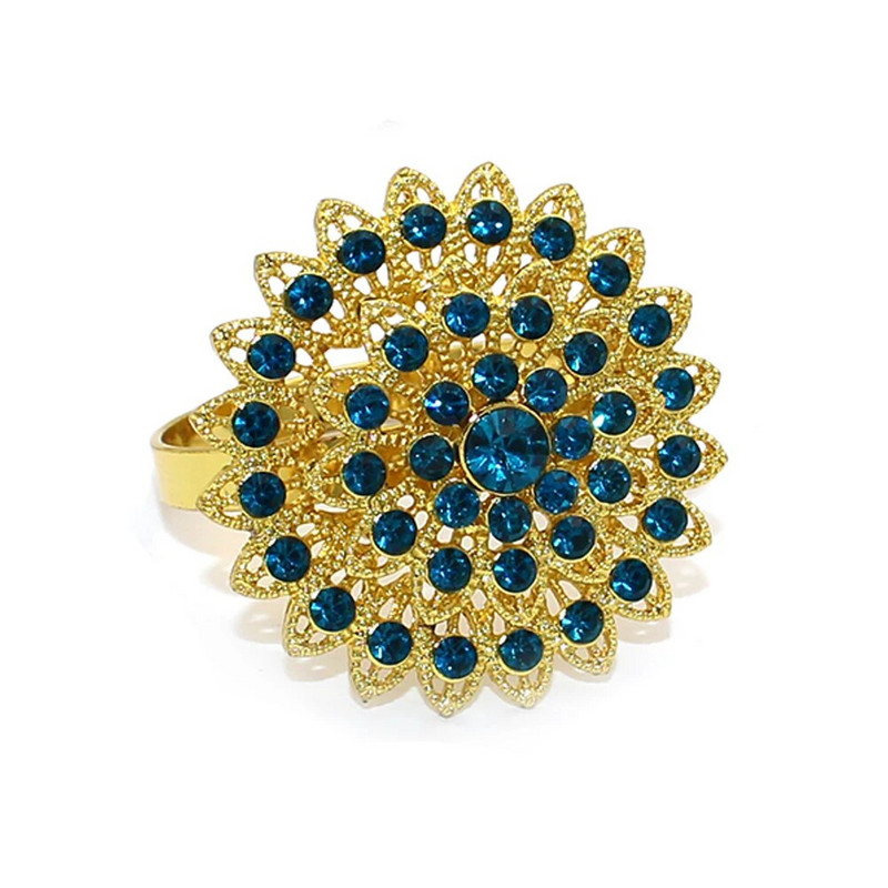 6db gyémánt virág szalvétagyűrű tartó hálaadáshoz Halloween húsvét karácsony esküvő esküvő ünnep asztaldísz HWD110