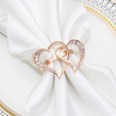 6Gb Dimanta sirds salvešu gredzeni Valentīna dienai, kāzu dzimšanas dienai Pateicības dienai Ziemassvētku ballītei pusdienu galda dekorēšana HWD10