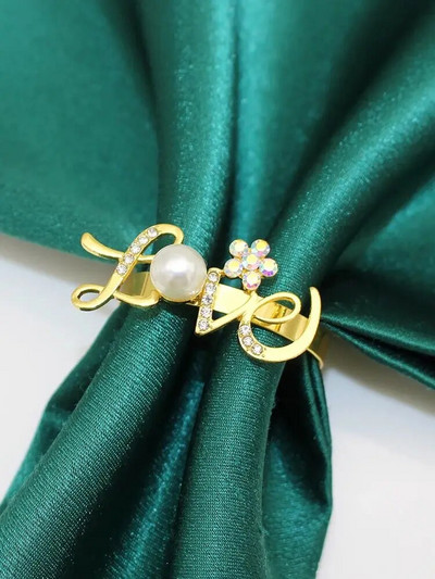 6Gb Dimanta sirds salvešu gredzeni Valentīna dienai, kāzu dzimšanas dienai Pateicības dienai Ziemassvētku ballītei pusdienu galda dekorēšana HWD10