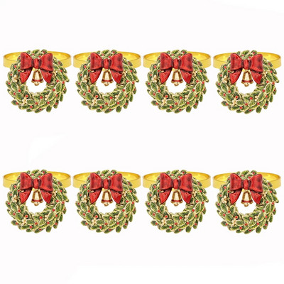 8GAB Ziemassvētku flamingo salvešu gredzens rozā krāsā Rhinestone dzīvnieku salvetes sprādze kāzu Ziemassvētku dzimšanas dienas svinībām galda dekors HWC256