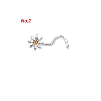 Kirurgilisest terasest armsa looma ninarõngaste komplekt Tõelise keerdkujulise kujuga nina augustamise naastu komplekt Kolju ninarõngaste komplekt augustamiseks Nariz Lote