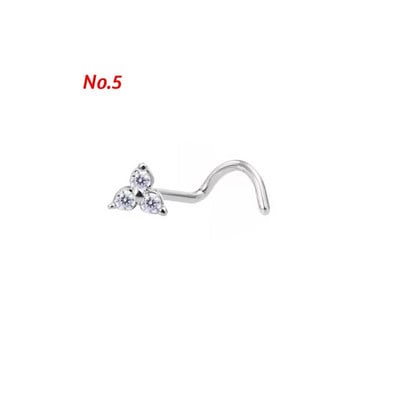 Kirurgilisest terasest armsa looma ninarõngaste komplekt Tõelise keerdkujulise kujuga nina augustamise naastu komplekt Kolju ninarõngaste komplekt augustamiseks Nariz Lote