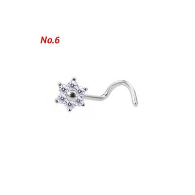 Kirurgilisest terasest armsa looma ninarõngaste komplekt Tõelise keerdkujulise kujuga nina augustamise naastu komplekt Kolju ninarõngaste komplekt augustamiseks Nariz Lote