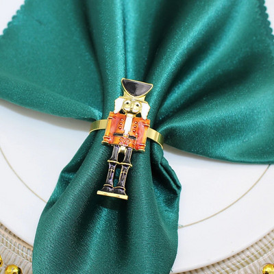 6db strasszos karácsonyi mankók szalvéta gyűrű tartó esküvői fogadásokhoz karácsonyi asztaldísz Halloween dekor HWC21