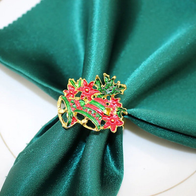 6db strasszos karácsonyi mankók szalvéta gyűrű tartó esküvői fogadásokhoz karácsonyi asztaldísz Halloween dekor HWC21