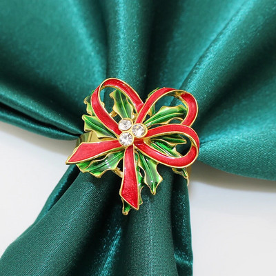 6db strasszos karácsonyi mankók szalvéta gyűrű tartó esküvői fogadásokhoz karácsonyi asztaldísz Halloween dekor HWC21