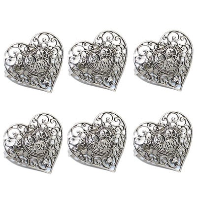 6 tk Ystävänpäivä salvrätiku sõrmused armastuskirjad kivist salvrätikuhoidja sõrmus pulmade tänupüha sünnipäevapeo kaunistamiseks