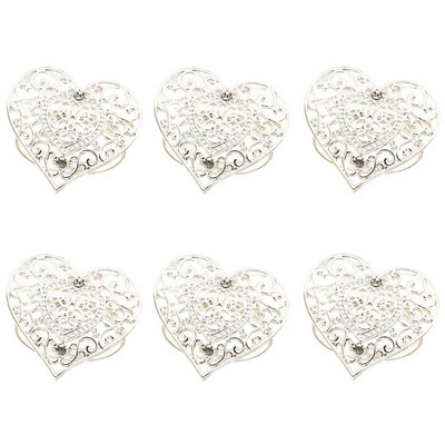 6 tk Ystävänpäivä salvrätiku sõrmused armastuskirjad kivist salvrätikuhoidja sõrmus pulmade tänupüha sünnipäevapeo kaunistamiseks