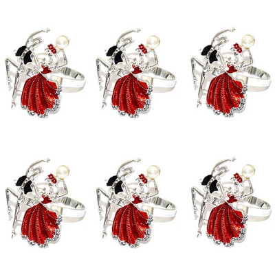 6 tk Ystävänpäivä salvrätiku sõrmused armastuskirjad kivist salvrätikuhoidja sõrmus pulmade tänupüha sünnipäevapeo kaunistamiseks